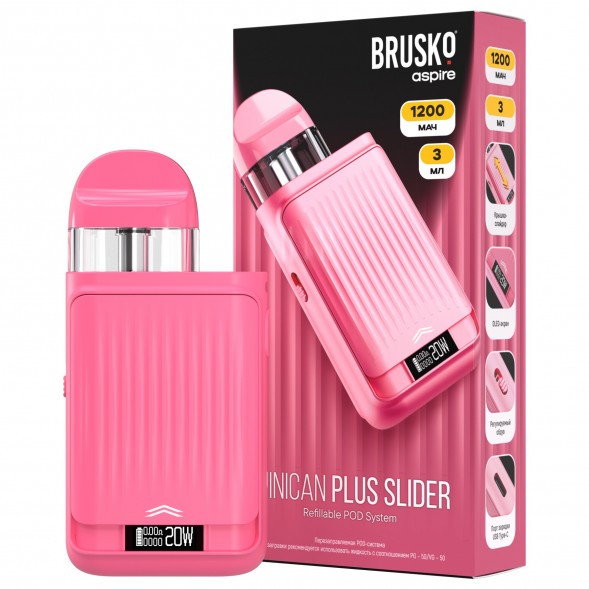 Электронная сигарета Brusko - Minican Plus Slider (Розовый) купить в Ростове-на-Дону