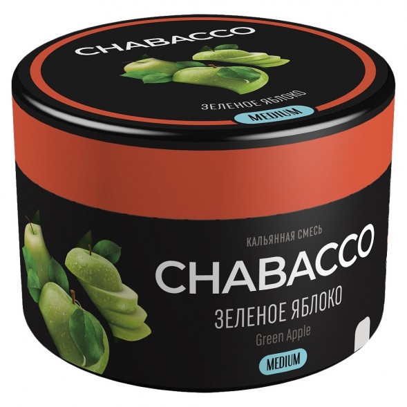 Смесь Chabacco MEDIUM - Green Apple (Зелёное Яблоко, 40 грамм) купить в Ростове-на-Дону