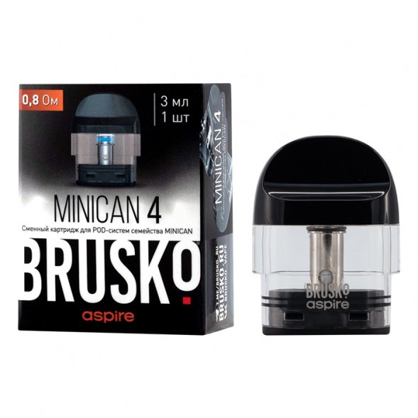 Сменный картридж Brusko - Minican 4 (0.8 Ом, Черный) купить в Ростове-на-Дону