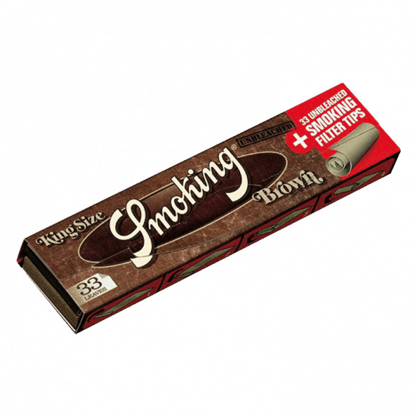 Бумага для самокруток Smoking - King Size Brown + Filter Tips (110х44 мм, 33 штуки) купить в Ростове-на-Дону