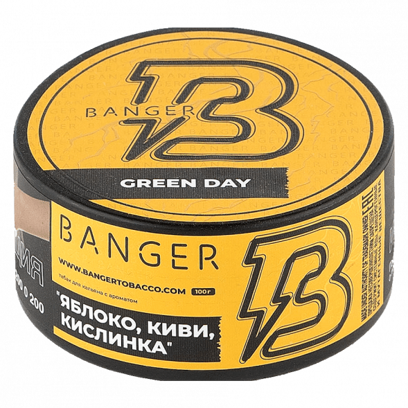 Табак Banger - Green Day (Яблоко, Киви, Кислинка, 100 грамм) купить в Ростове-на-Дону