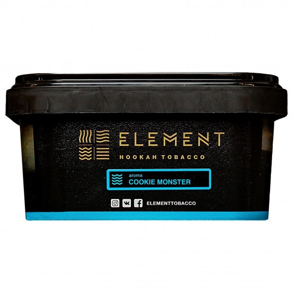 Табак Element Вода - Cookie Monster (Земляничное Печенье, 200 грамм) купить в Ростове-на-Дону