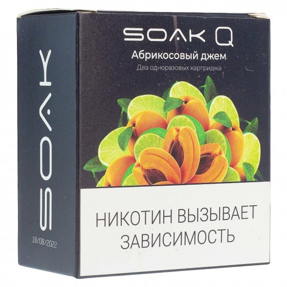Картридж SOAK Q - Абрикосовый Джем (1500 затяжек х 2 шт.) купить в Ростове-на-Дону