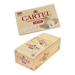 Бумага для самокруток Cartel - Double Organic Hemp Unbleached (100 штук)