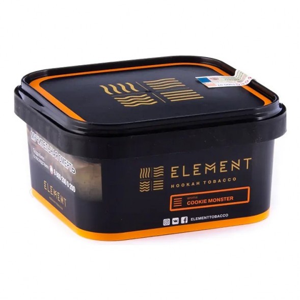 Табак Element Земля - Cookie Monster NEW (Земляничное Печенье, 200 грамм) купить в Ростове-на-Дону