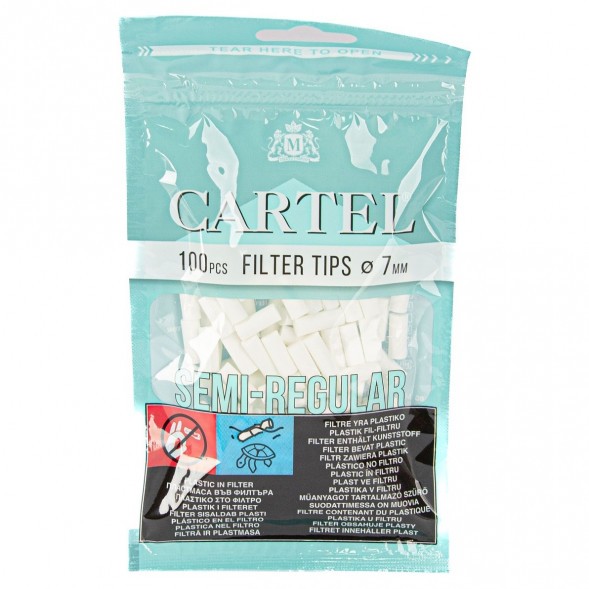 Фильтры для самокруток Cartel - Semi Regular (100 штук, 15х7 мм) купить в Ростове-на-Дону