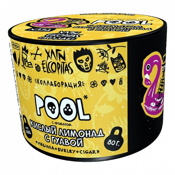 Табак Хулиган Hard - POOL (Кислый Лимонад с Гуавой, 80 грамм) купить в Ростове-на-Дону