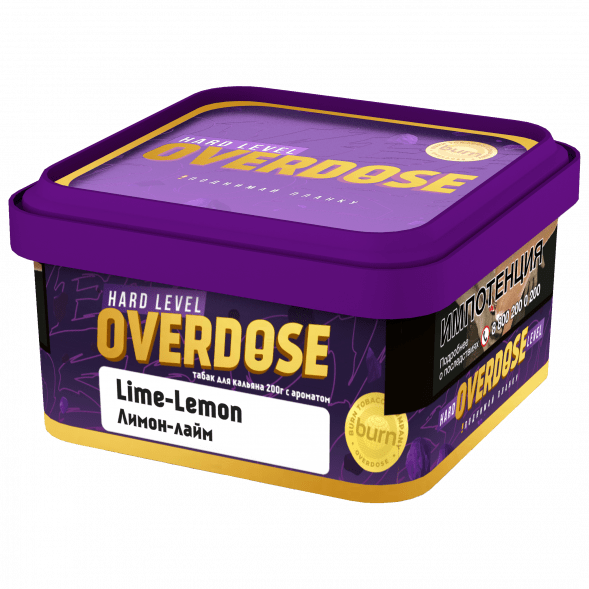 Табак Overdose - Lime-Lemon (Лимон и Лайм, 200 грамм) купить в Ростове-на-Дону