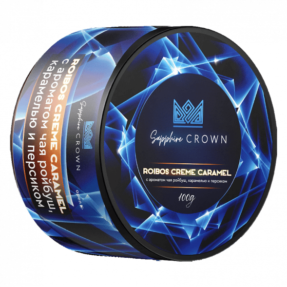 Табак Sapphire Crown - Roibos Creme Caramel (Чай Ройбуш с Карамелью и Персиком, 100 грамм) купить в Ростове-на-Дону
