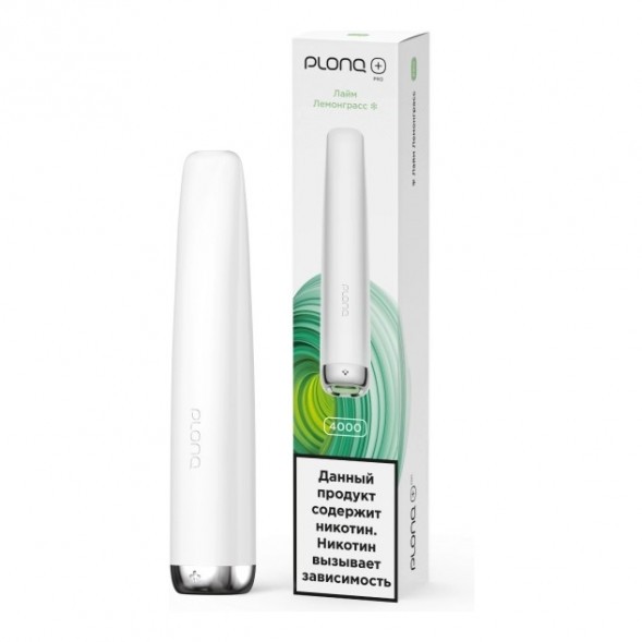 PLONQ PLUS PRO - Лайм Лемонграсс (Lime Lemongrass, 4000 затяжек) купить в Ростове-на-Дону
