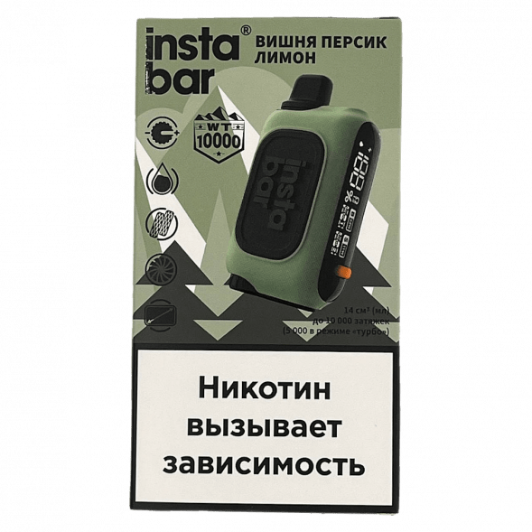 PLONQ INSTABAR WT - Вишня Персик Лимон (Cherry Peach Lemon, 10000 затяжек) купить в Ростове-на-Дону