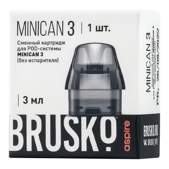 Сменный картридж Brusko - Minican 3 (Чёрный, без испарителя) купить в Ростове-на-Дону
