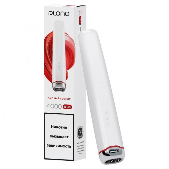 PLONQ PLUS PRO - Кислый Гранат (Sour Pomegranate, 4000 затяжек) купить в Ростове-на-Дону