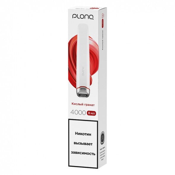 PLONQ PLUS PRO - Кислый Гранат (Sour Pomegranate, 4000 затяжек) купить в Ростове-на-Дону