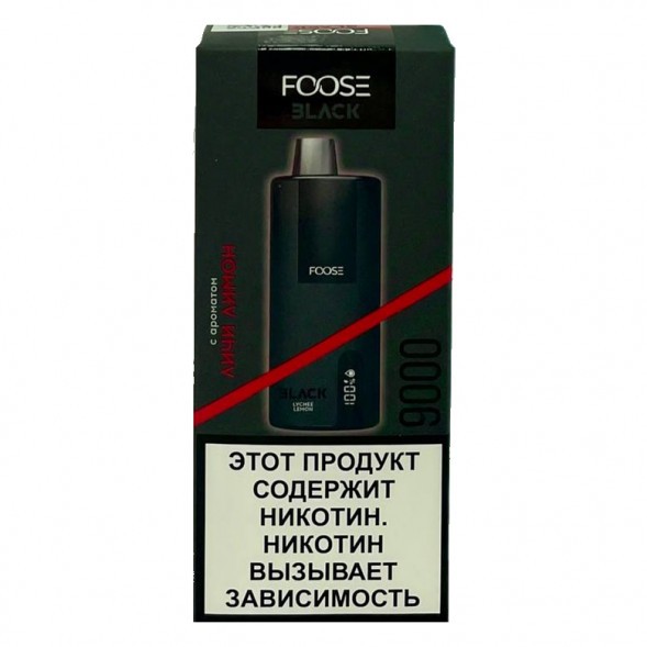 FOOSE BLACK - Личи Лимон (Lychee Lemon, 9000 затяжек) купить в Ростове-на-Дону