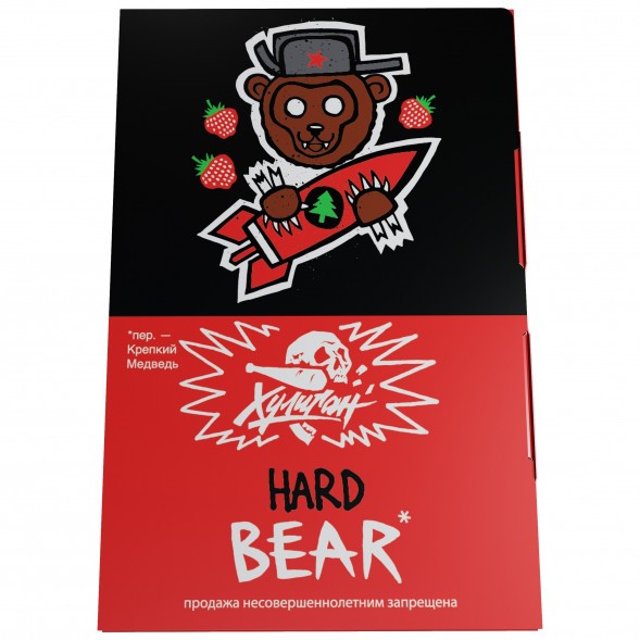 Табак Хулиган Hard - BEAR (Клубника с Ёлкой, 25 грамм) купить в Ростове-на-Дону