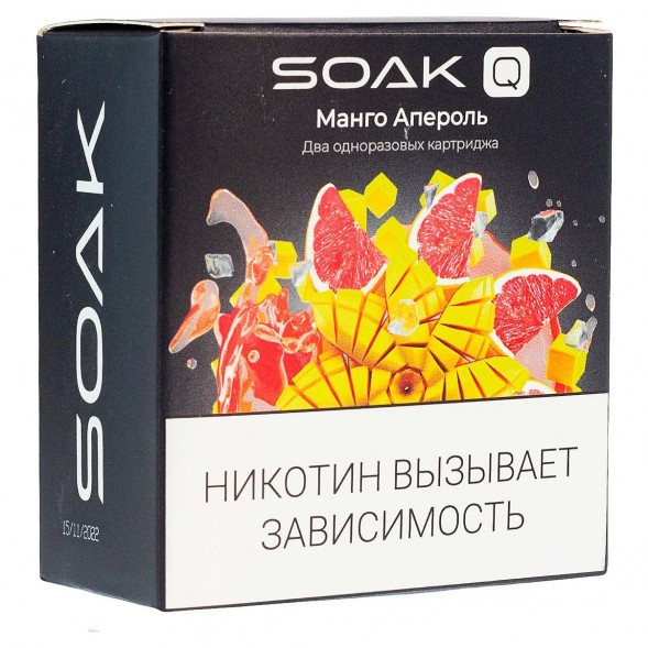Картридж SOAK Q - Манго Апероль (1500 затяжек х 2 шт.) купить в Ростове-на-Дону