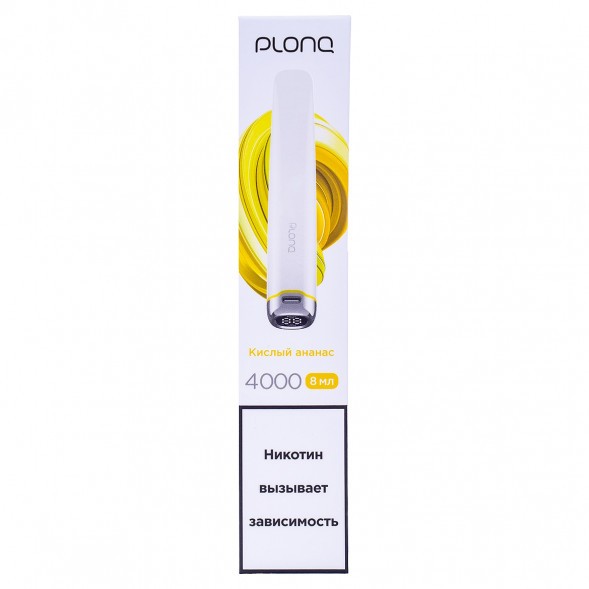 PLONQ PLUS PRO - Кислый Ананас (Sour Pineapple, 4000 затяжек) купить в Ростове-на-Дону