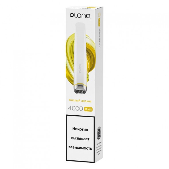 PLONQ PLUS PRO - Кислый Ананас (Sour Pineapple, 4000 затяжек) купить в Ростове-на-Дону