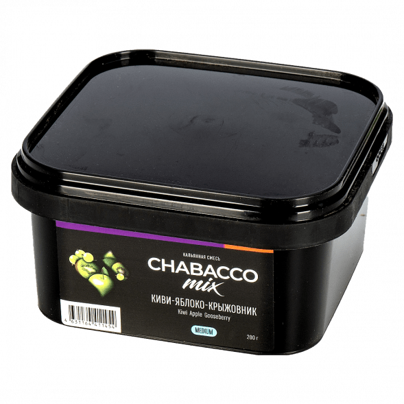 Смесь Chabacco MIX MEDIUM - Kiwi Apple Gooseberry (Киви Яблоко Крыжовник, 200 грамм) купить в Ростове-на-Дону