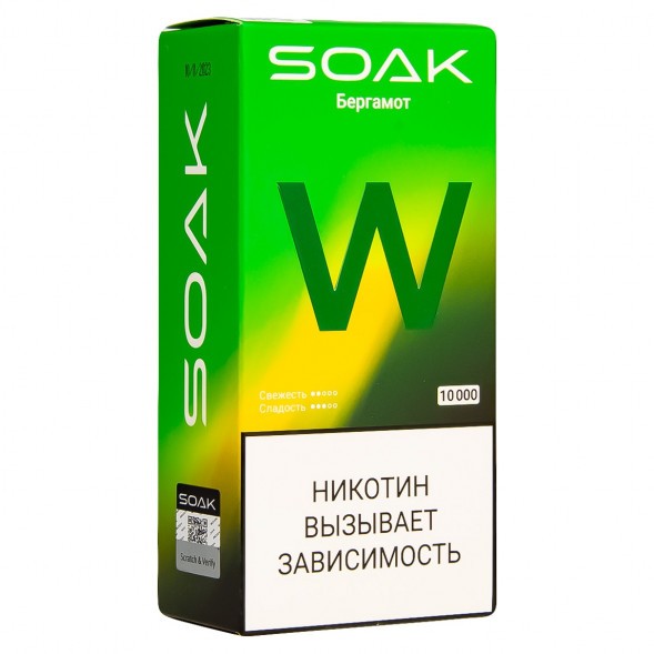 SOAK W - Бергамот (10000 затяжек) купить в Ростове-на-Дону