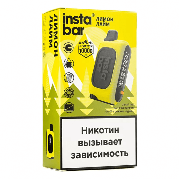 PLONQ INSTABAR WT - Лимон Лайм (Lemon Lime Ice, 10000 затяжек) купить в Ростове-на-Дону